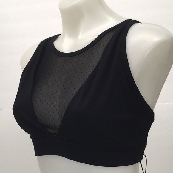 New GAIAM BLEEKER HIGH NECK BRA W/DOT MESH (solid - Picture 5 of 8